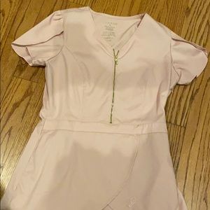 Blush pink scrub top